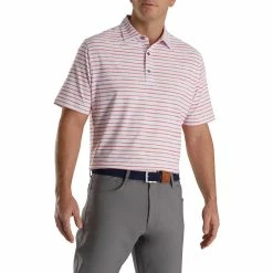 FootJoy Chalk Line Print Stretch Pique Self Collar Polo 16 FootJoy Chalk Line Print Stretch Pique Self Collar Polo -Golf Clubs Shop footjoy chalk line print stretch pique self collar polo white coral 01 79503.1673902288