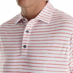 FootJoy Chalk Line Print Stretch Pique Self Collar Polo 18 FootJoy Chalk Line Print Stretch Pique Self Collar Polo -Golf Clubs Shop footjoy chalk line print stretch pique self collar polo white coral 03 47598.1673905136