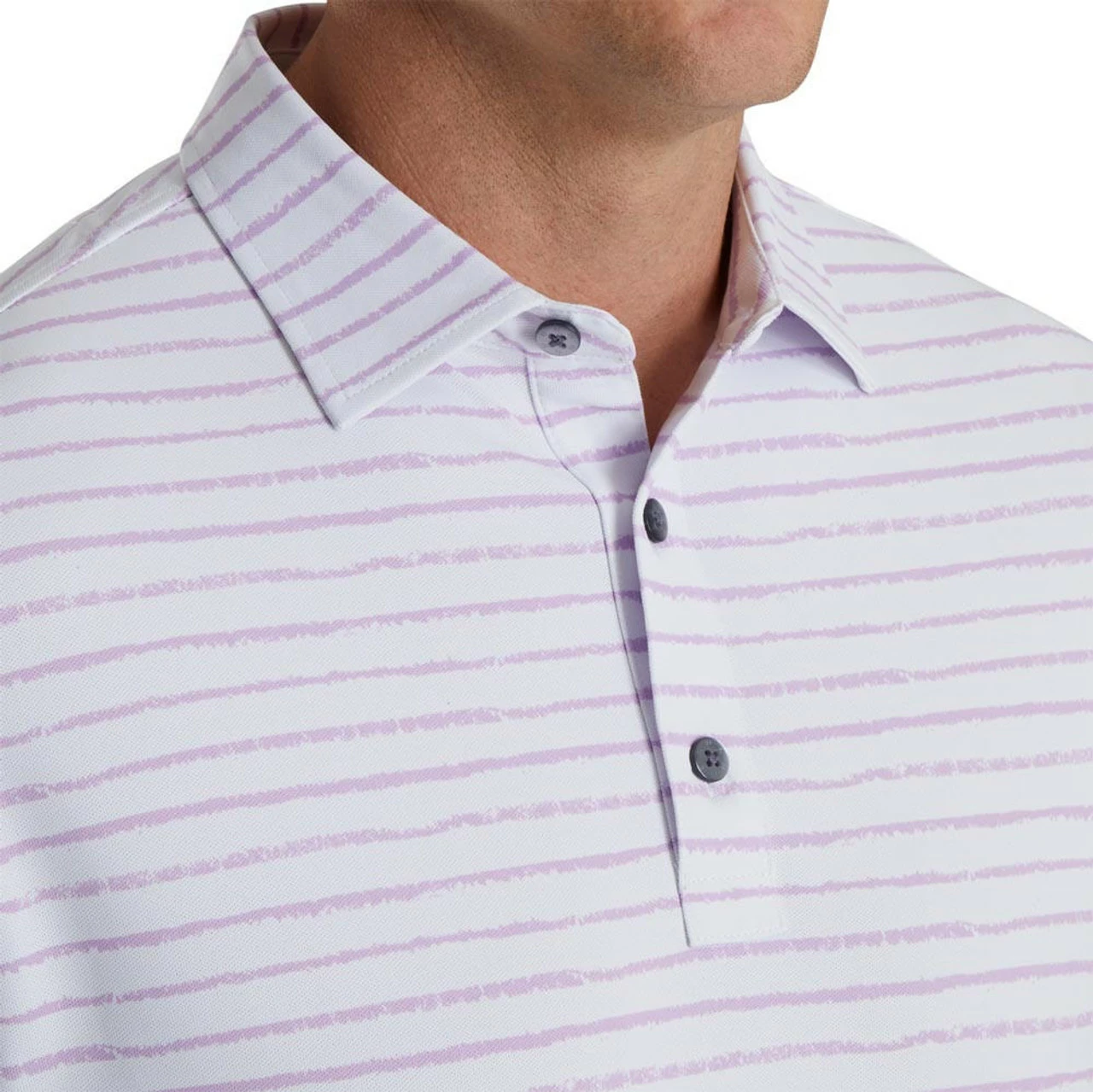 FootJoy Chalk Line Print Stretch Pique Self Collar Polo 3 FootJoy Chalk Line Print Stretch Pique Self Collar Polo - Image 3