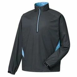 FootJoy FJ HydroKnit Rain Pullover -Golf Clubs Shop footjoy fj hydroknit rain pullover charcoal light blue 01 28792.1659043372