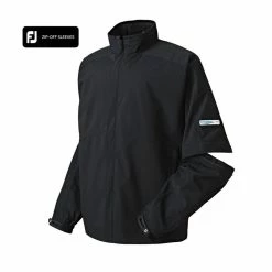 FootJoy FJ HydroLite Rain Jacket Zip-Off Sleeves -Golf Clubs Shop footjoy fj hydrolite rain jacket zip off sleeves black 03 92983.1632931061
