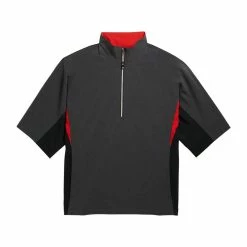 FootJoy FJ Hydrolite Short Sleeve Rain Shirt 50 FootJoy FJ Hydrolite Short Sleeve Rain Shirt -Golf Clubs Shop footjoy fj hydrolite short sleeve rain shirt heather charcoal black red 01 91341.1676494364