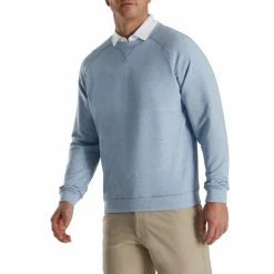 FootJoy French Terry Crewneck -Golf Clubs Shop footjoy french terry crewneck dove grey heather 01 84263.1673906399