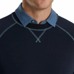 FootJoy French Terry Crewneck -Golf Clubs Shop footjoy french terry crewneck navy 03 28514.1673906909