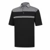 FootJoy Heather Color Block Lisle Self Collar Polo -Golf Clubs Shop footjoy heather color block lisle self collar polo black heather charcoal white 01 53044.1632428232