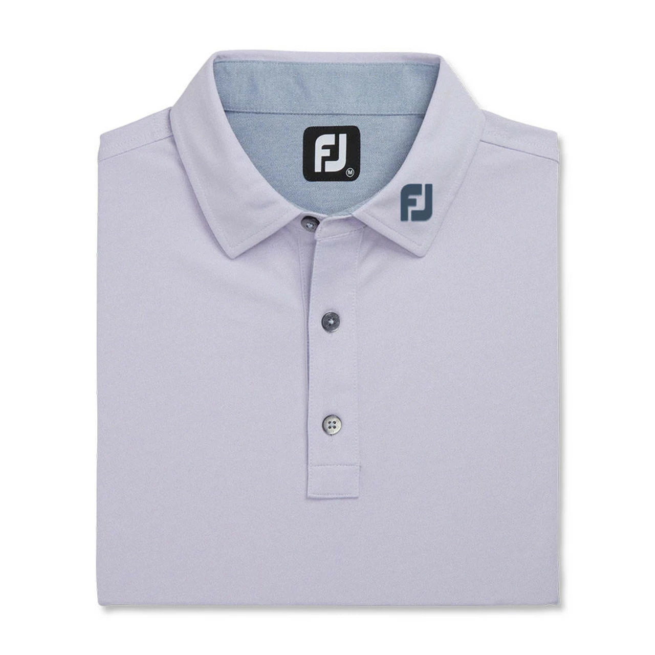 FootJoy Heather Stretch Pique Solid Self Collar Polo - FJ Logo 4 FootJoy Heather Stretch Pique Solid Self Collar Polo - FJ Logo - Image 4