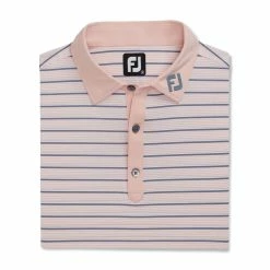 FootJoy Lisle Accented Stripe Self Collar Polo - FJ Logo 3 FootJoy Lisle Accented Stripe Self Collar Polo - FJ Logo -Golf Clubs Shop footjoy lisle accented stripe self collar polo fj logo pink white graphite 01 96048.1673903199