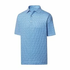 FootJoy Lisle Bead Chain Print Self Collar Polo -Golf Clubs Shop footjoy lisle bead chain print self collar polo royal white 01 32230.1649086791