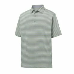 FootJoy Lisle Classic Stripe Self Collar Polo -Golf Clubs Shop footjoy lisle classic stripe self collar polo heather grey 01 61452.1632337616