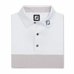 FootJoy Lisle Color Block Self Collar Polo - FJ Logo -Golf Clubs Shop footjoy lisle color block self collar polo fj logo white graphite quartz pink 01 24208.1673905915