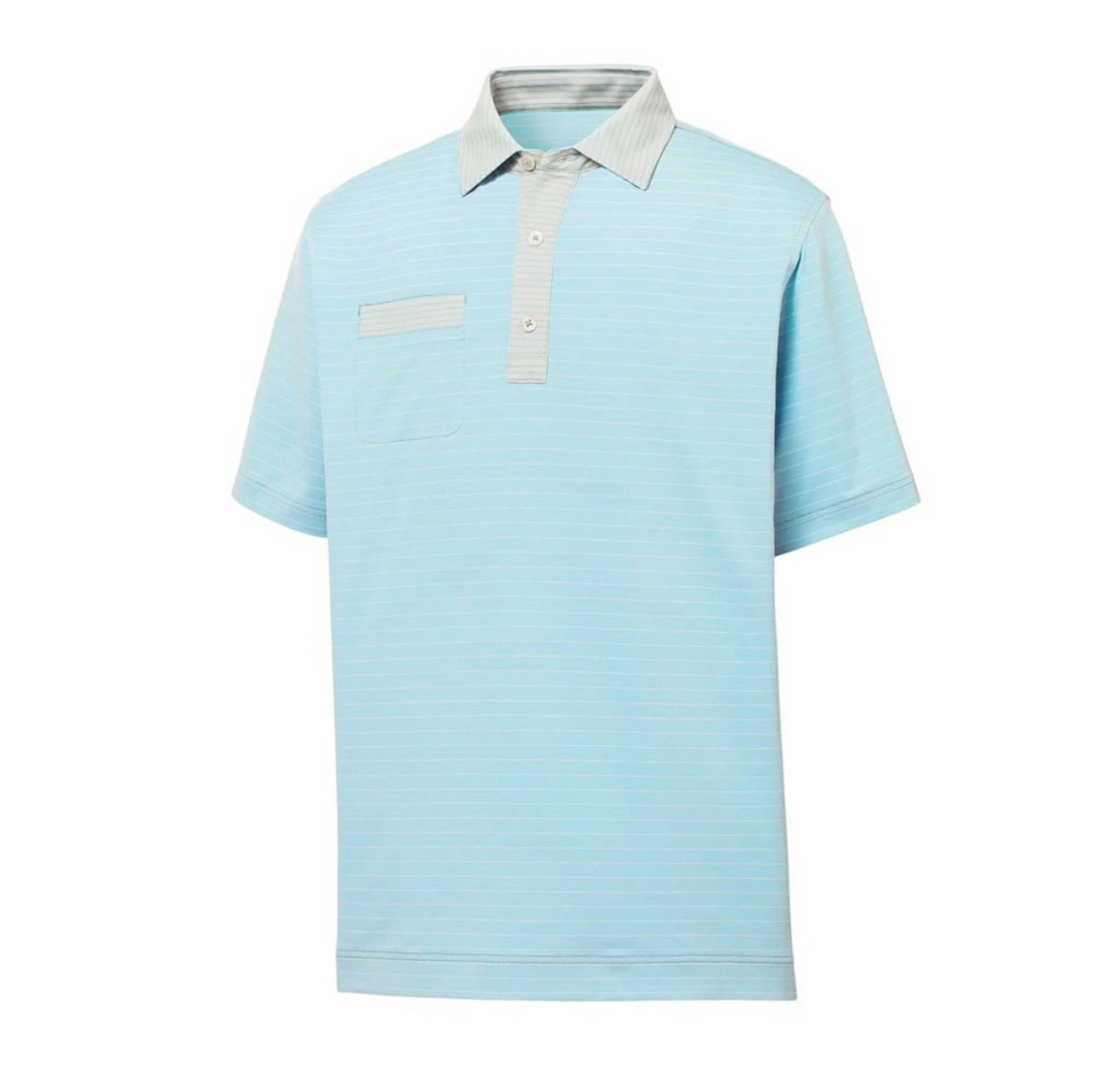 FootJoy Lisle Mixed Pinstripe Self Collar Polo 1 FootJoy Lisle Mixed Pinstripe Self Collar Polo