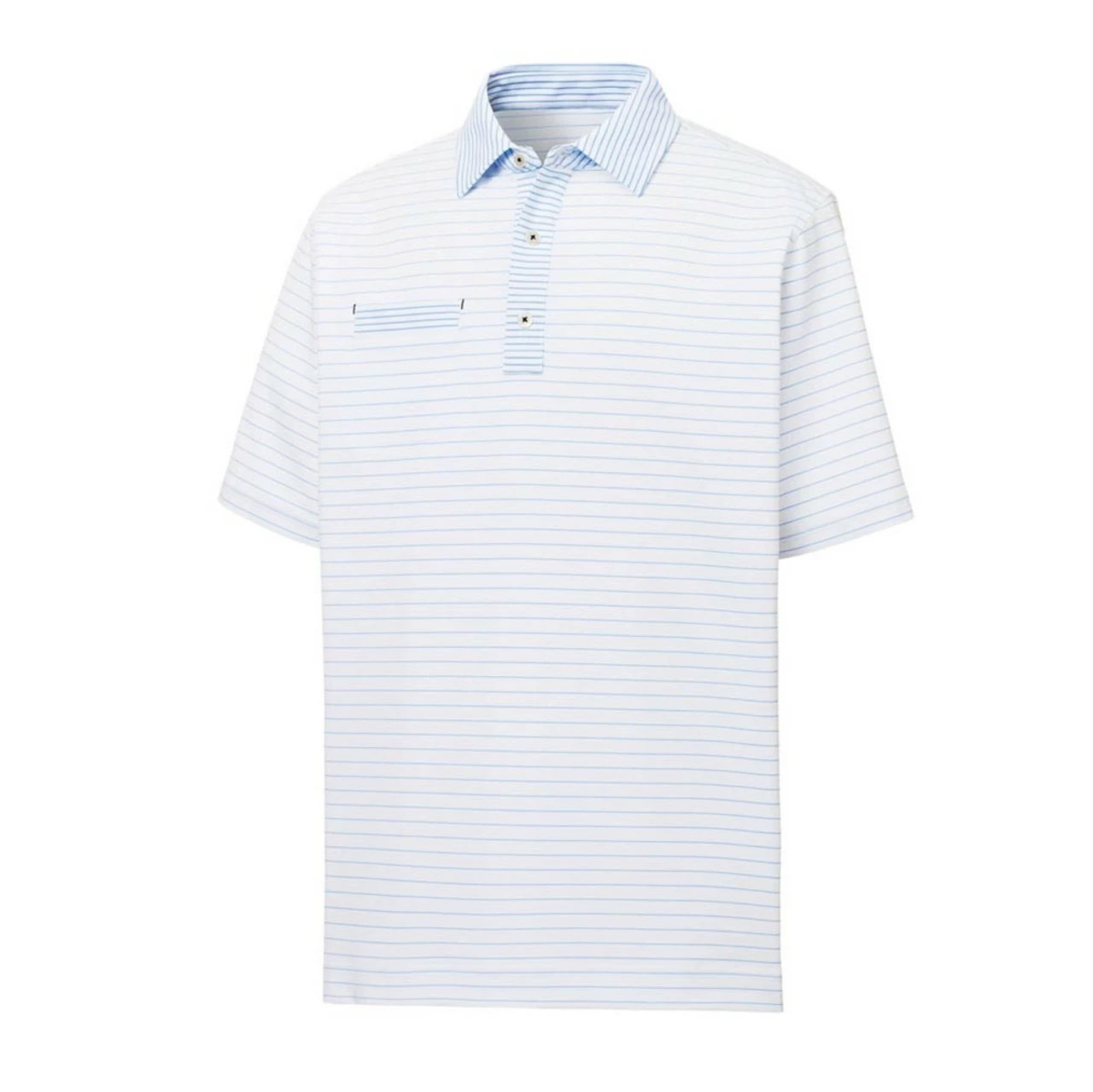FootJoy Lisle Mixed Pinstripe Self Collar Polo 2 FootJoy Lisle Mixed Pinstripe Self Collar Polo - Image 2
