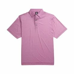 FootJoy Lisle Plaid Print Self Collar Polo 5 FootJoy Lisle Plaid Print Self Collar Polo -Golf Clubs Shop footjoy lisle plaid print self collar polo iced berry 01 37085.1632410257