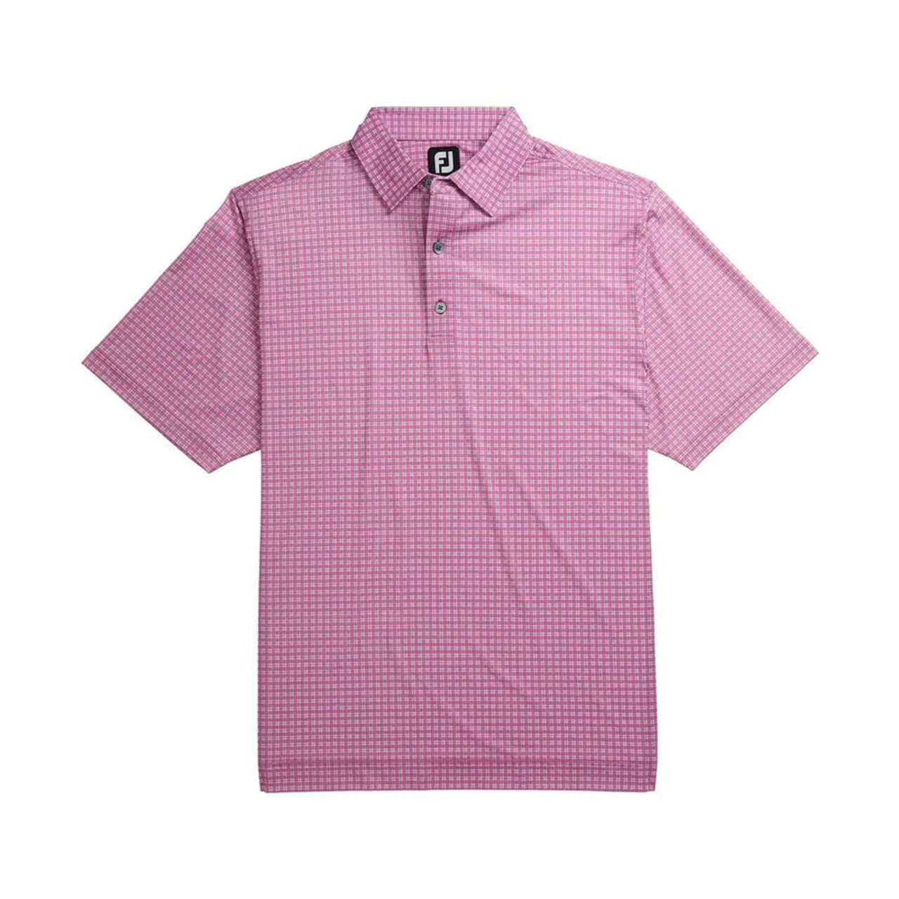 FootJoy Lisle Plaid Print Self Collar Polo 3 FootJoy Lisle Plaid Print Self Collar Polo - Image 3