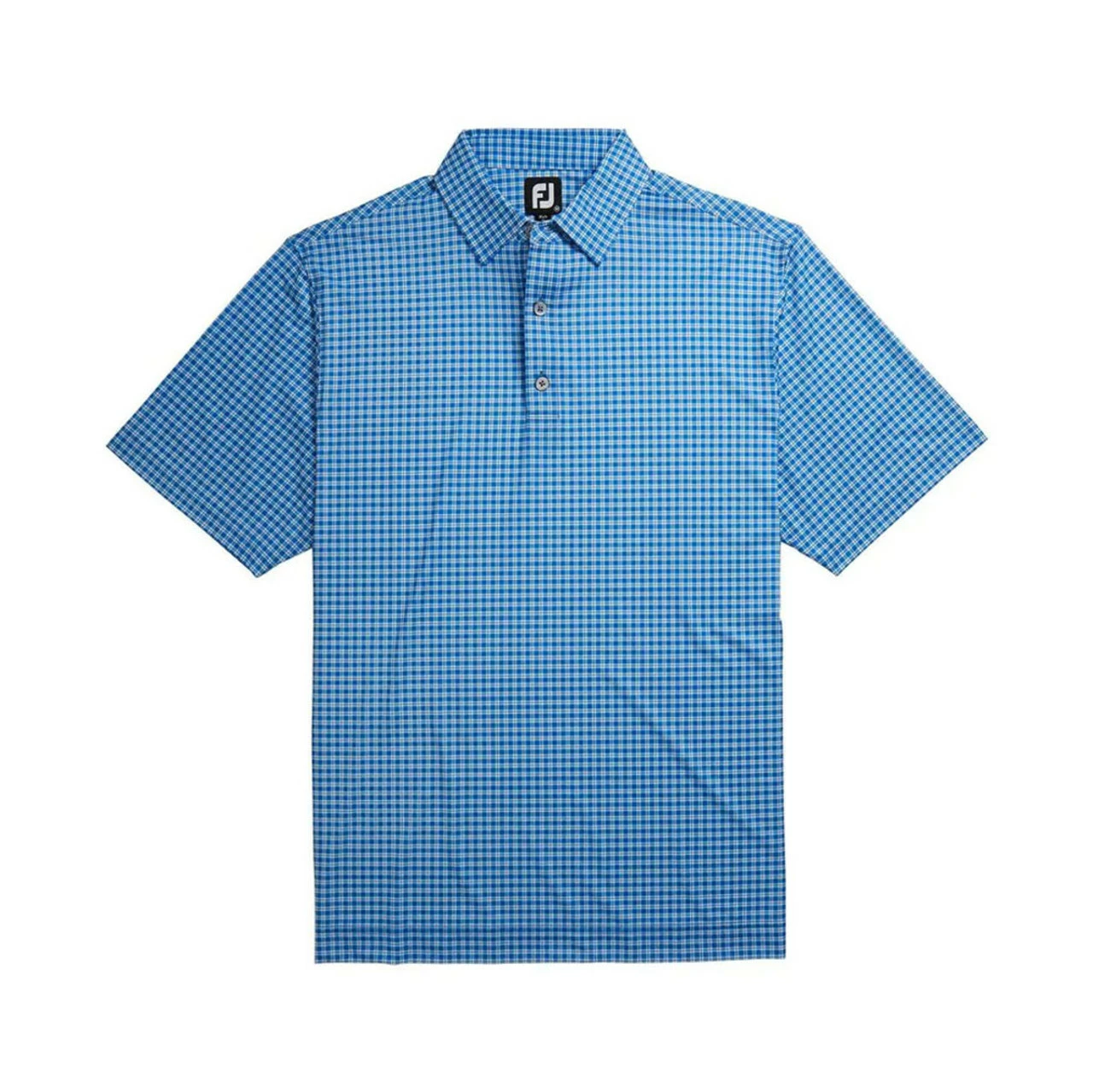 FootJoy Lisle Plaid Print Self Collar Polo 2 FootJoy Lisle Plaid Print Self Collar Polo - Image 2
