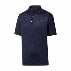 FootJoy Lisle School Of Fish Print Self Collar Polo 4 FootJoy Lisle School Of Fish Print Self Collar Polo -Golf Clubs Shop footjoy lisle school of fish print self collar polo navy 01 35458.1648732955