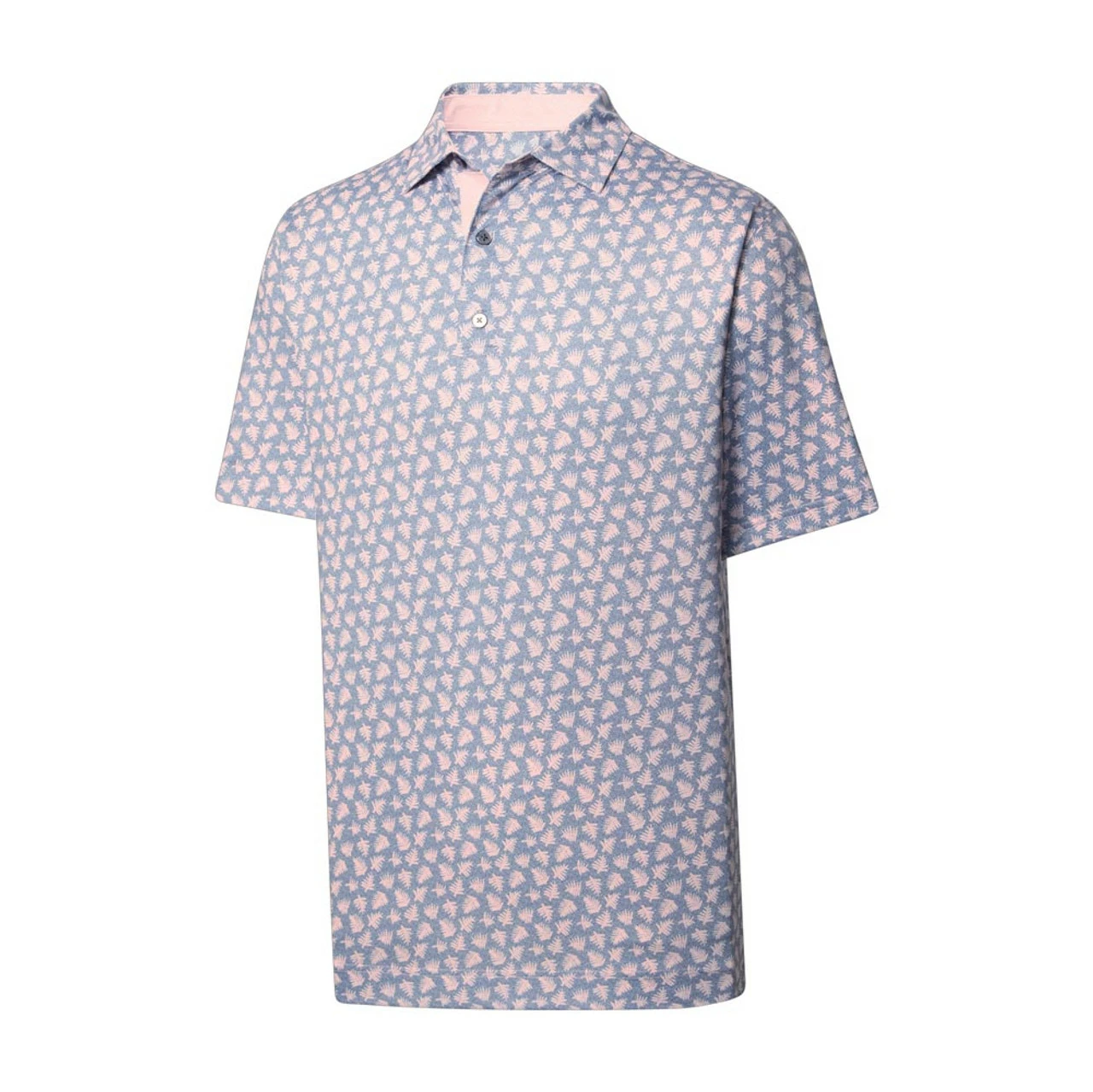 FootJoy Lisle Shadow Palm Print Self Collar Polo 2 FootJoy Lisle Shadow Palm Print Self Collar Polo - Image 2