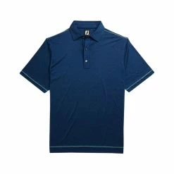 FootJoy Lisle Space Dye Microstripe Self Collar Polo -Golf Clubs Shop footjoy lisle space dye microstripe self collar polo deep blue 01 68331.1632349281