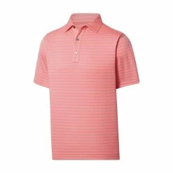 FootJoy Lisle Triple Pinstripe Self Collar Polo 18 FootJoy Lisle Triple Pinstripe Self Collar Polo -Golf Clubs Shop footjoy lisle triple pinstripe self collar polo coral 01 36502.1676592816