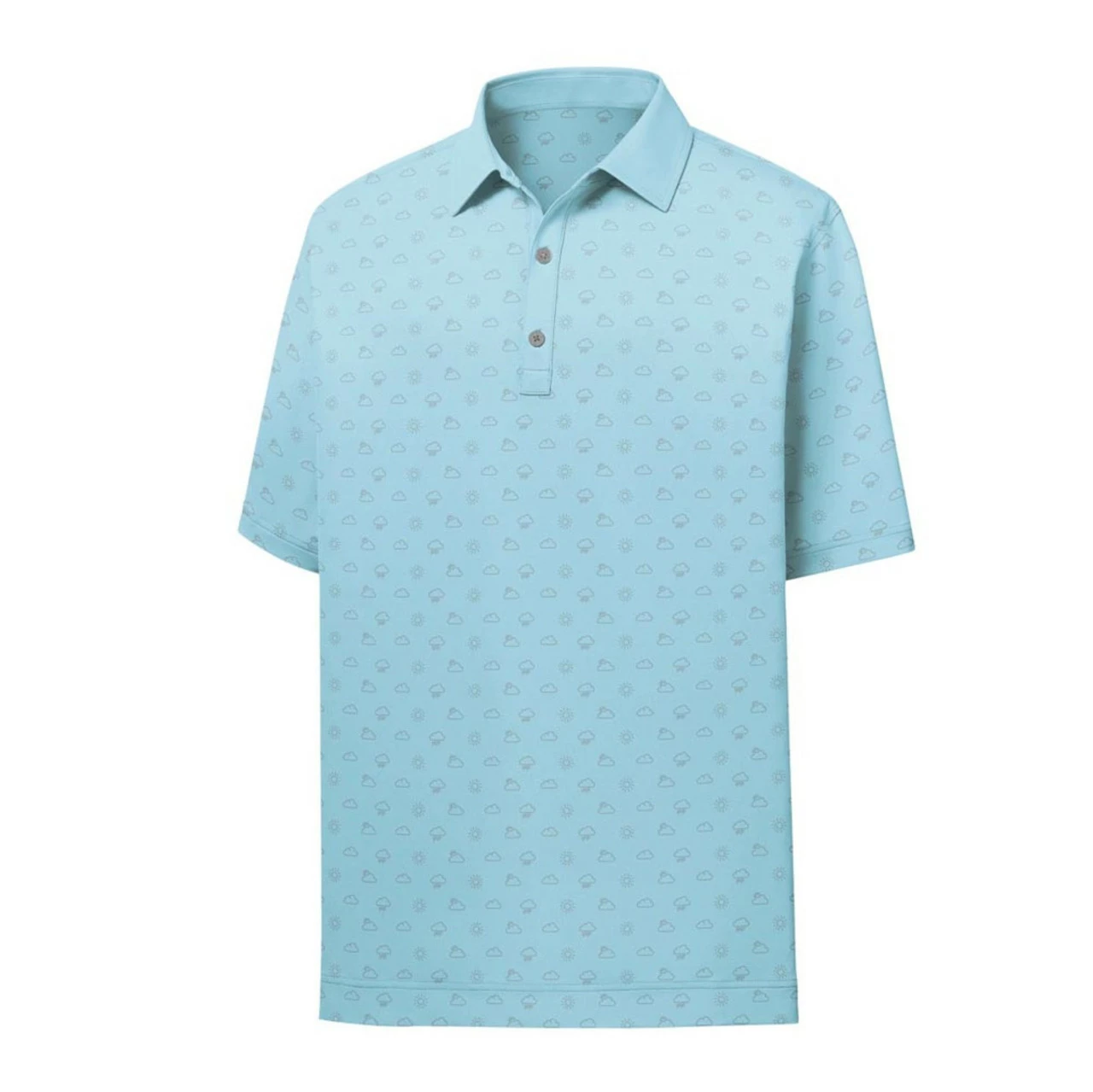 FootJoy Lisle Weather Print Self Collar Polo 1 FootJoy Lisle Weather Print Self Collar Polo