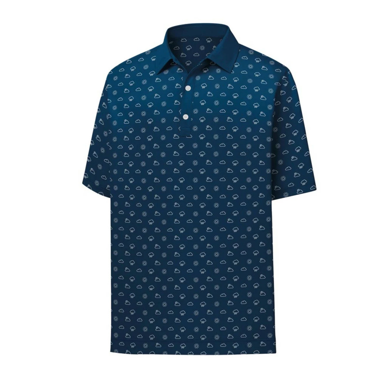 FootJoy Lisle Weather Print Self Collar Polo 2 FootJoy Lisle Weather Print Self Collar Polo - Image 2