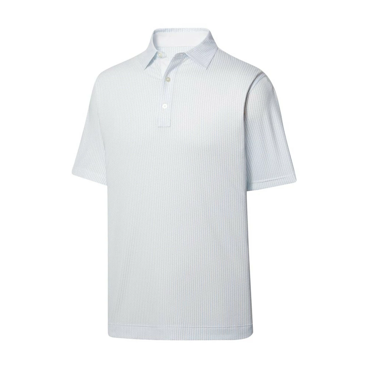 FootJoy Lisle ZigZag Print Self Collar Polo 3 FootJoy Lisle ZigZag Print Self Collar Polo - Image 3