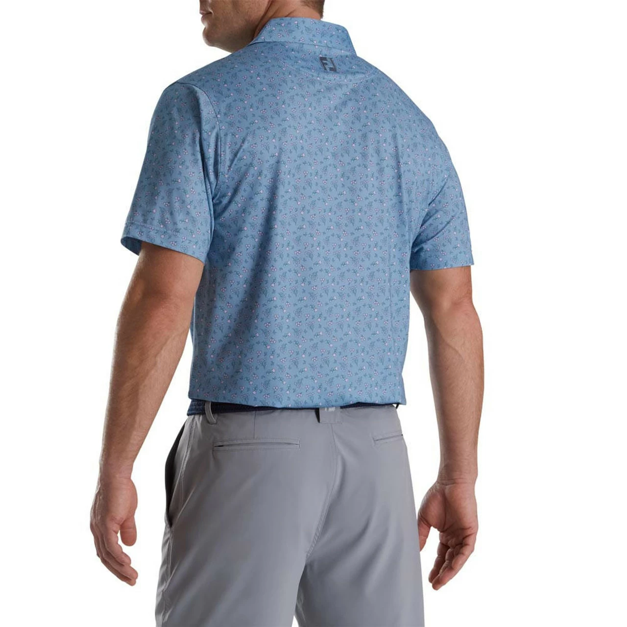 FootJoy Mini Floral Print Lisle Self Collar Polo 2 FootJoy Mini Floral Print Lisle Self Collar Polo - Image 2