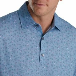 FootJoy Mini Floral Print Lisle Self Collar Polo 10 FootJoy Mini Floral Print Lisle Self Collar Polo -Golf Clubs Shop footjoy mini floral print lisle self collar polo denim dusty purple azure 03 84514.1673904264