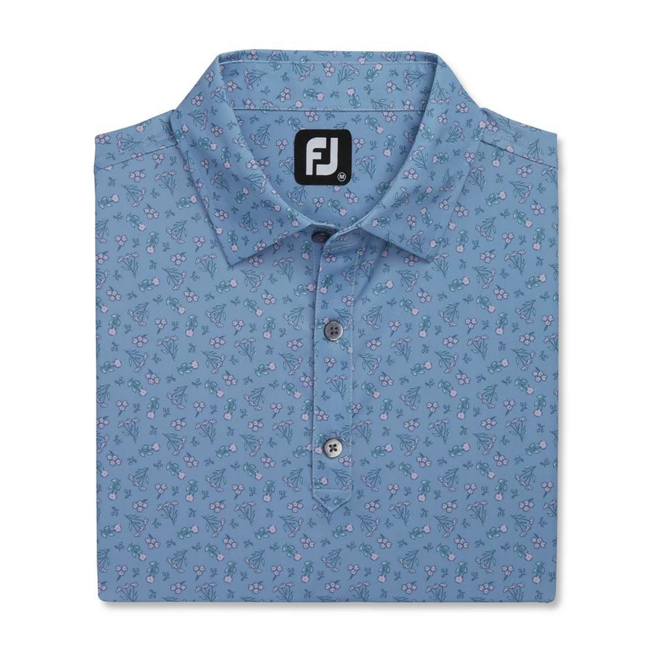 FootJoy Mini Floral Print Lisle Self Collar Polo 4 FootJoy Mini Floral Print Lisle Self Collar Polo - Image 4
