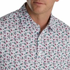 FootJoy Mini Floral Print Lisle Self Collar Polo 14 FootJoy Mini Floral Print Lisle Self Collar Polo -Golf Clubs Shop footjoy mini floral print lisle self collar polo white watermelon sea green 03 91804.1673899882