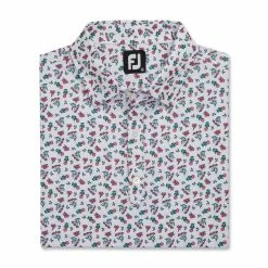 FootJoy Mini Floral Print Lisle Self Collar Polo 15 FootJoy Mini Floral Print Lisle Self Collar Polo -Golf Clubs Shop footjoy mini floral print lisle self collar polo white watermelon sea green 04 47884.1673905956