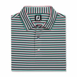 FootJoy Multi Stripe Lisle Self Collar Polo 7 FootJoy Multi Stripe Lisle Self Collar Polo -Golf Clubs Shop footjoy multi stripe lisle self collar polo white watermelon navy 04 60813.1673899683