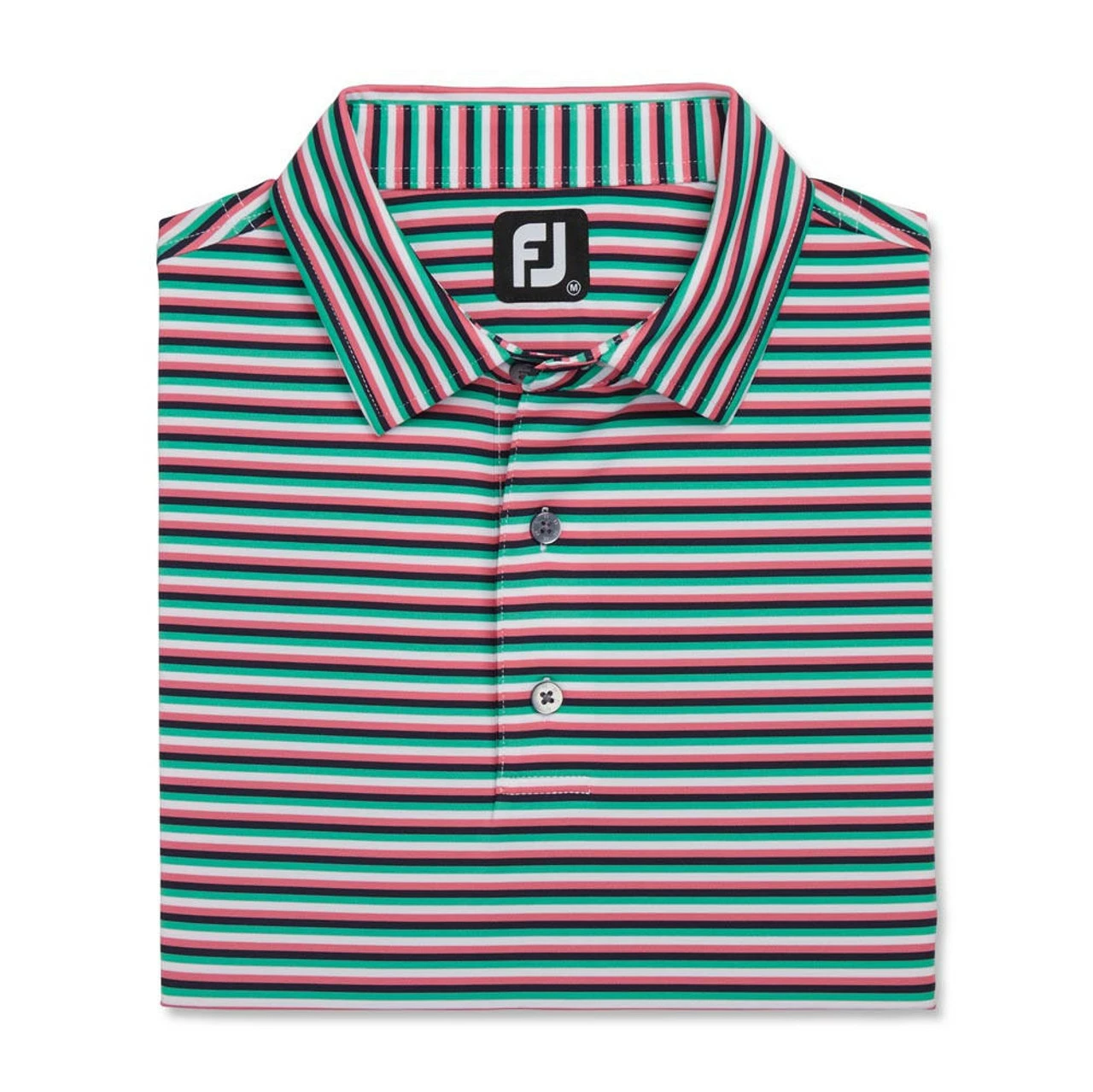 FootJoy Multi Stripe Lisle Self Collar Polo 4 FootJoy Multi Stripe Lisle Self Collar Polo - Image 4