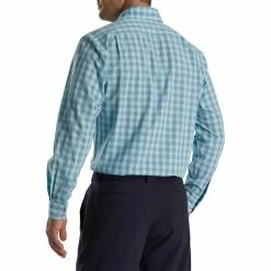 FootJoy Stretch Woven Gingham Shirt 34 FootJoy Stretch Woven Gingham Shirt -Golf Clubs Shop footjoy stretch woven gingham shirt denim azure 02 57650.1671654473
