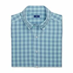 FootJoy Stretch Woven Gingham Shirt 36 FootJoy Stretch Woven Gingham Shirt -Golf Clubs Shop footjoy stretch woven gingham shirt denim azure 04 76832.1671652269