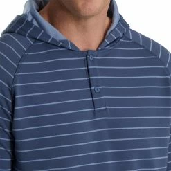 FootJoy Striped Hoodie 18 FootJoy Striped Hoodie -Golf Clubs Shop footjoy striped hoodie bluestone denim 03 67750.1673902325