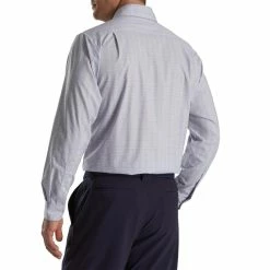 FootJoy Super Soft Woven Plaid Shirt -Golf Clubs Shop footjoy super soft woven plaid shirt dusty purple white azure 02 64617.1671652590