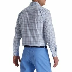 FootJoy Super Soft Woven Plaid Shirt -Golf Clubs Shop footjoy super soft woven plaid shirt white light ocean 02 69283.1671653460