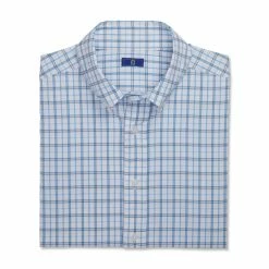 FootJoy Super Soft Woven Plaid Shirt -Golf Clubs Shop footjoy super soft woven plaid shirt white light ocean 04 96542.1671652720