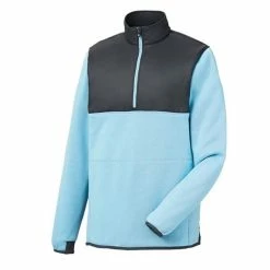 FootJoy Sweater Fleece Pullover 5 FootJoy Sweater Fleece Pullover -Golf Clubs Shop footjoy sweater fleece pullover heather light blue charcoal 01 80067.1632772753