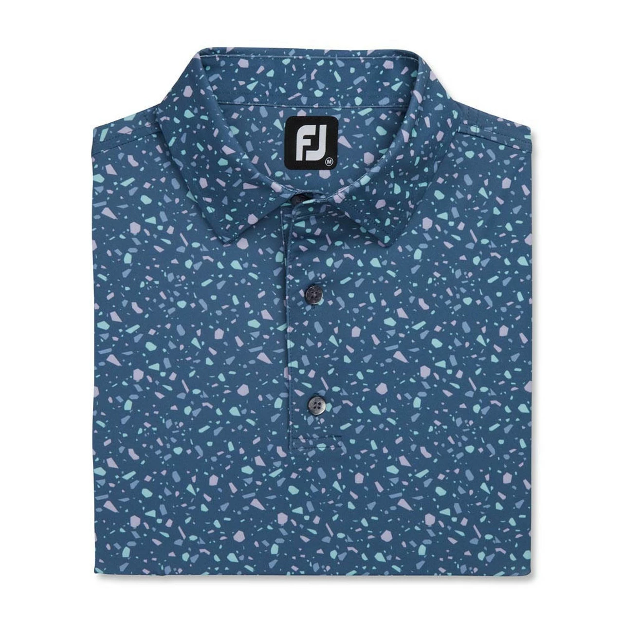 FootJoy Terrazzo Print Lisle Self Collar Polo 4 FootJoy Terrazzo Print Lisle Self Collar Polo - Image 4