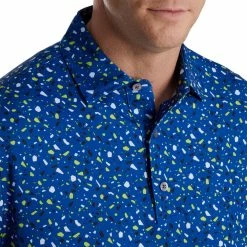 FootJoy Terrazzo Print Lisle Self Collar Polo 14 FootJoy Terrazzo Print Lisle Self Collar Polo -Golf Clubs Shop footjoy terrazzo print lisle self collar polo ocean 03 74341.1673907287