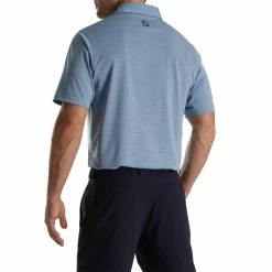 FootJoy Trio Stripe Lisle Self Collar Polo - FJ Logo 5 FootJoy Trio Stripe Lisle Self Collar Polo - FJ Logo -Golf Clubs Shop footjoy trio stripe lisle self collar polo fj logo denim 02 68773.1676597092
