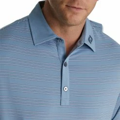 FootJoy Trio Stripe Lisle Self Collar Polo - FJ Logo 6 FootJoy Trio Stripe Lisle Self Collar Polo - FJ Logo -Golf Clubs Shop footjoy trio stripe lisle self collar polo fj logo denim 03 33900.1676581388