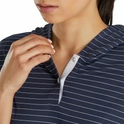 FootJoy Women's 3/4 Sleeve Pinstripe Hoodie 15 FootJoy Women's 3/4 Sleeve Pinstripe Hoodie -Golf Clubs Shop footjoy womens 3 4 sleeve pinstripe hoodie navy 04 85583.1633109316