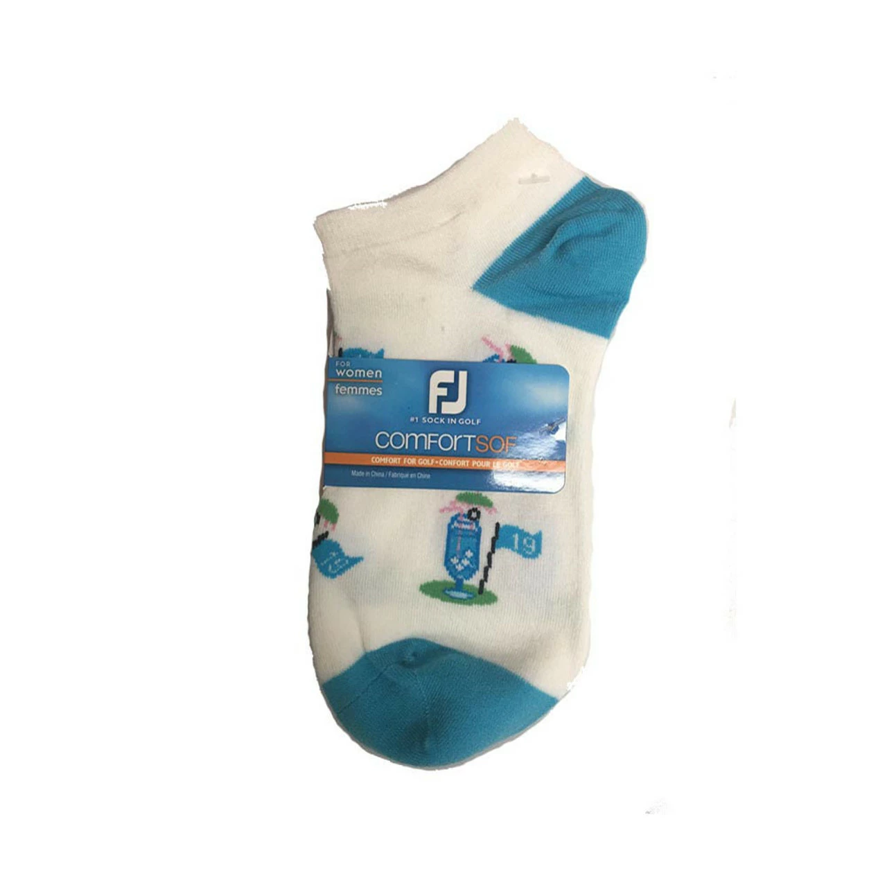FootJoy Women's ComfortSof Low Cut 19th Hole Print Fashion Sock 1 FootJoy Women's ComfortSof Low Cut 19th Hole Print Fashion Sock