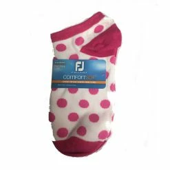 FootJoy Women's ComfortSof Low Cut Polka Dot Print Fashion Sock 9 FootJoy Women's ComfortSof Low Cut Polka Dot Print Fashion Sock -Golf Clubs Shop footjoy womens comfortsof low cut polka dot print fashion sock white pink 01 24309.1671654815