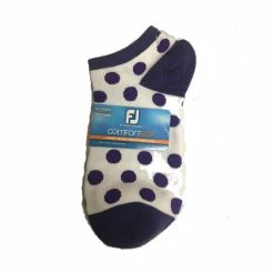 FootJoy Women's ComfortSof Low Cut Polka Dot Print Fashion Sock 10 FootJoy Women's ComfortSof Low Cut Polka Dot Print Fashion Sock -Golf Clubs Shop footjoy womens comfortsof low cut polka dot print fashion sock white purple 01 77250.1671654816