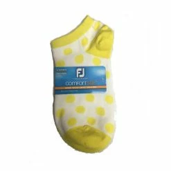 FootJoy Women's ComfortSof Low Cut Polka Dot Print Fashion Sock 11 FootJoy Women's ComfortSof Low Cut Polka Dot Print Fashion Sock -Golf Clubs Shop footjoy womens comfortsof low cut polka dot print fashion sock white yellow 01 72392.1671654816