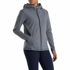 FootJoy Women's Full-Zip Hoodie 18 FootJoy Women's Full-Zip Hoodie -Golf Clubs Shop footjoy womens full zip hoodie navy heather 02 03520.1676590186